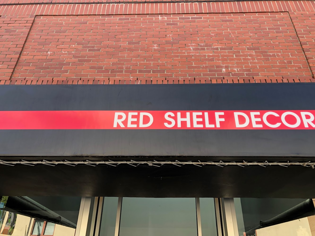 Red Shelf Decor